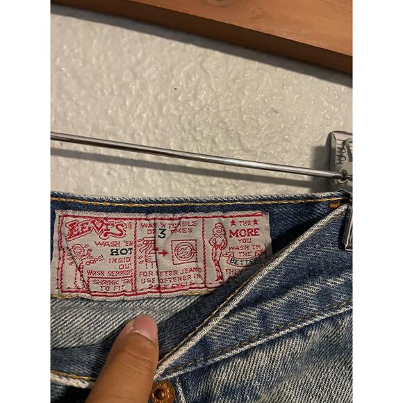 Vintage Levis 501 XX Jeans Juniors 13 Blue Denim Button Fly Faded Distressed 90s - Picture 3 of 11